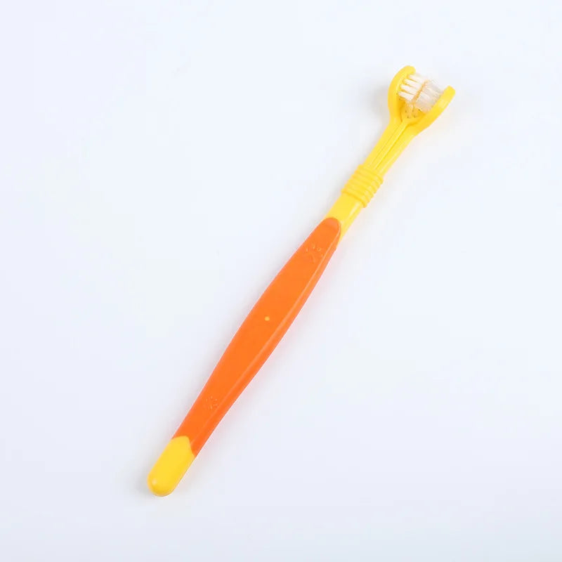 3-Sided Pet Toothbrush Dog Plastic Toothbrush Removing Bad Breath
