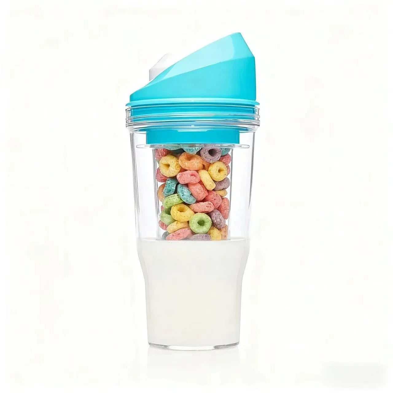 Creative Milk Tea Oatmeal Cup 2-in-1 Design, Portable Travel Cup, Convenient Water Bottle, Ideal Choice for Daily Use