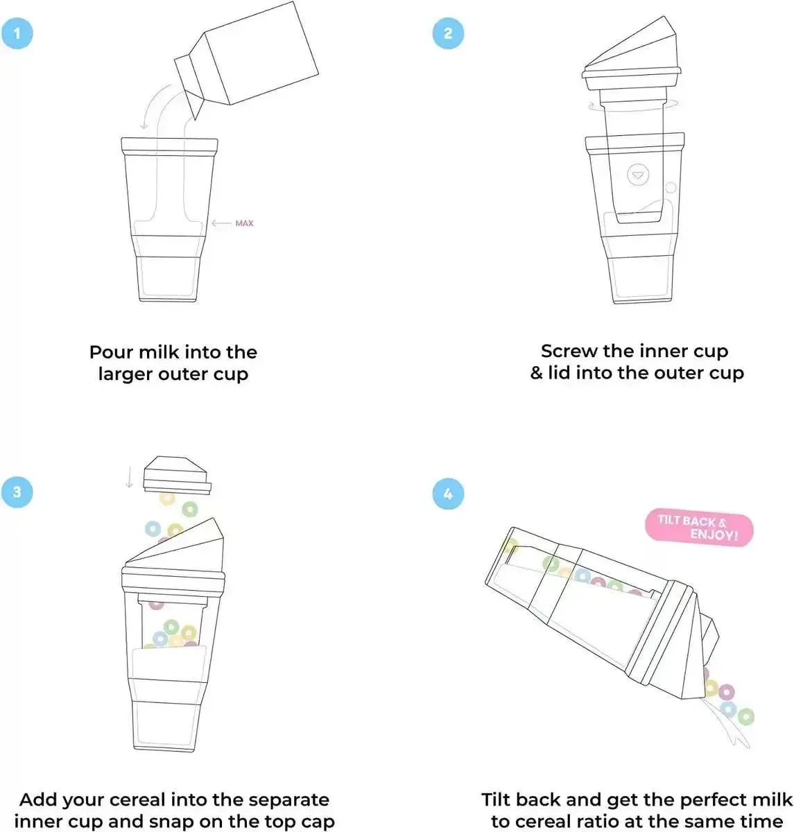 Creative Milk Tea Oatmeal Cup 2-in-1 Design, Portable Travel Cup, Convenient Water Bottle, Ideal Choice for Daily Use