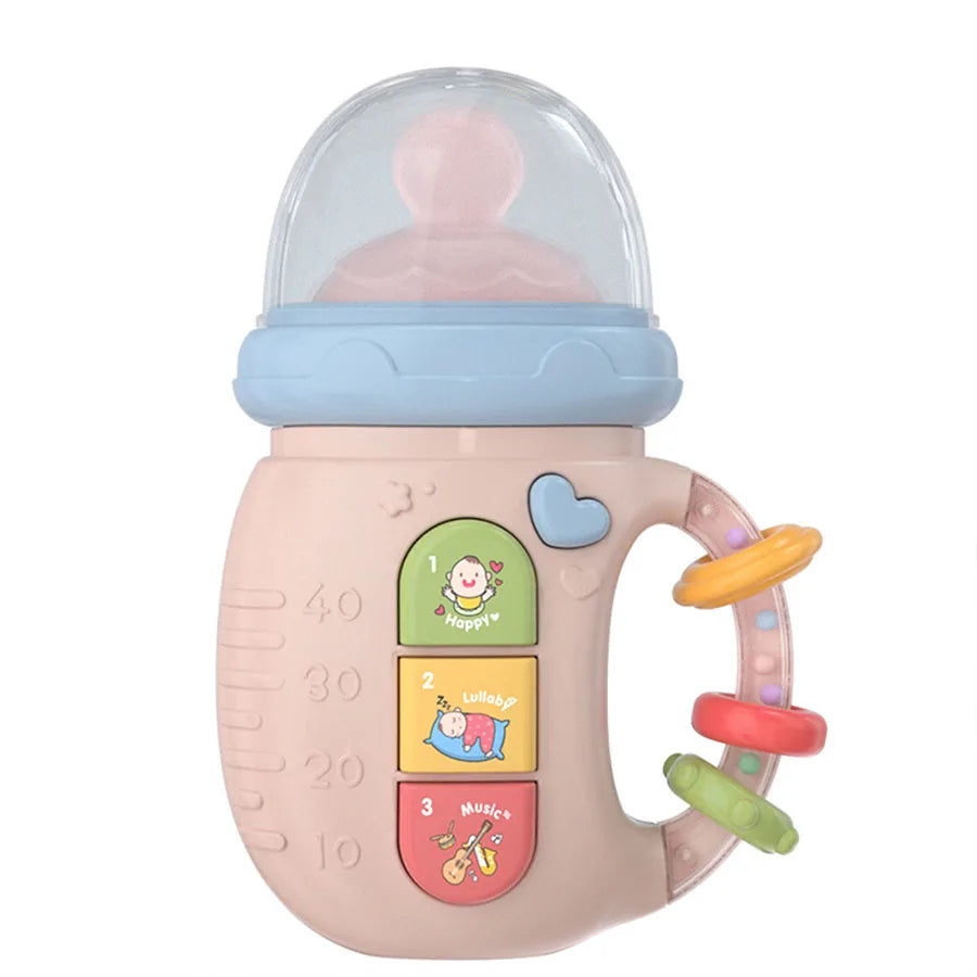 Baby pacifier rattle toys educational early education with lights and music