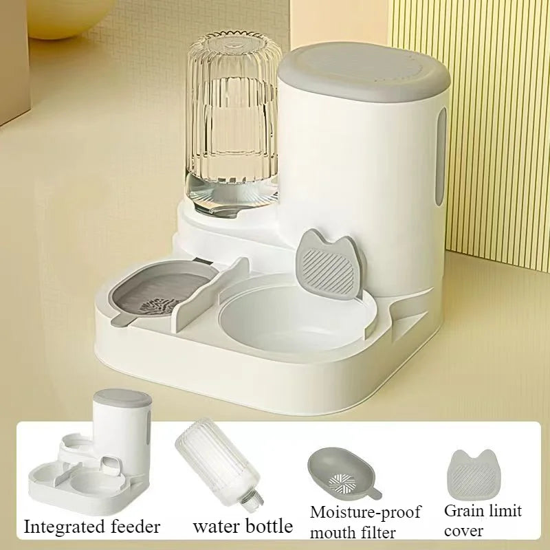 Cat bowl automatic feeder for cats, dogs, pets, water dispensers, integrated cat bowl