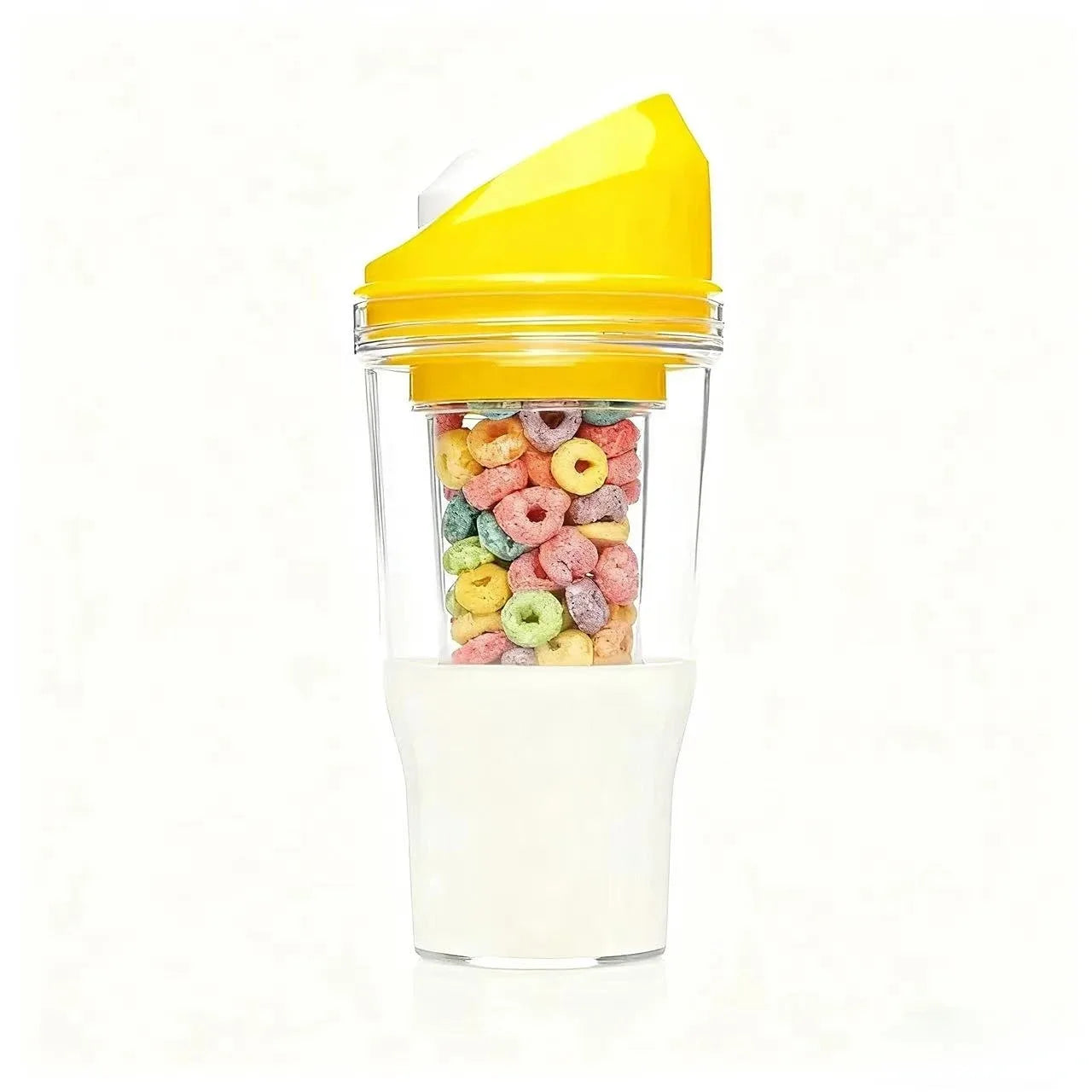 Creative Milk Tea Oatmeal Cup 2-in-1 Design, Portable Travel Cup, Convenient Water Bottle, Ideal Choice for Daily Use