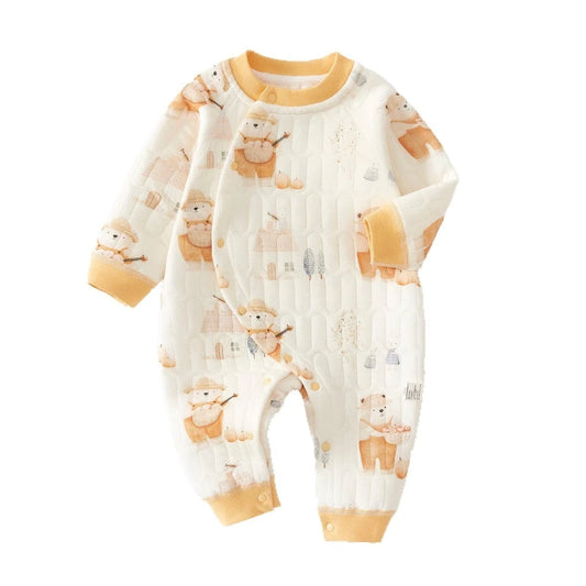 Unisex Baby Soft Cotton Romper for Autumn&Winter Newborn Cute Bear