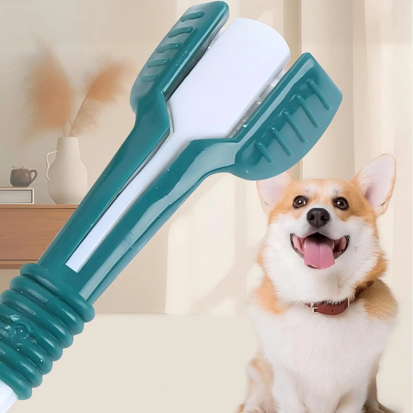 3-Sided Pet Toothbrush Dog Plastic Toothbrush Removing Bad Breath