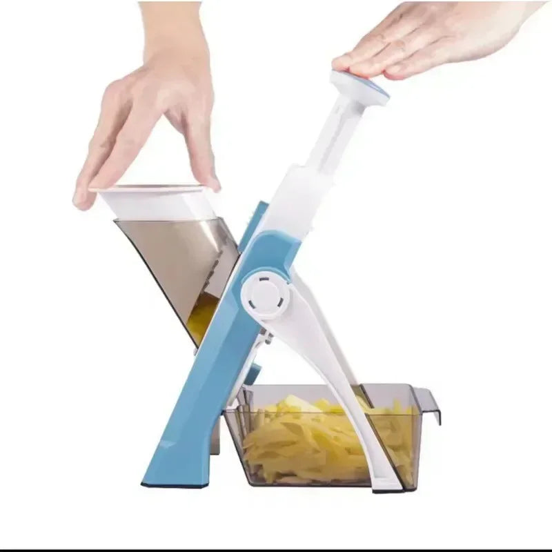 Adjustable Slicer, Vegetable Dicing, Stainless Steel Blade Kitchen Gadget, Manual Operation