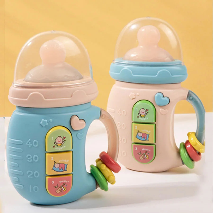 Baby pacifier rattle toys educational early education with lights and music