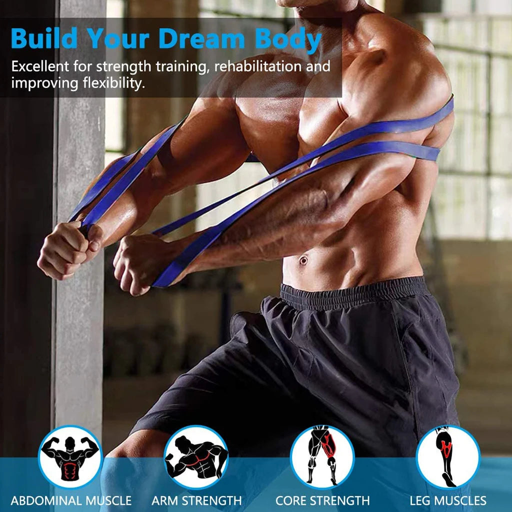 Training Gum Resistance Bands Gym Home Fitness Expander Yoga Pull Up