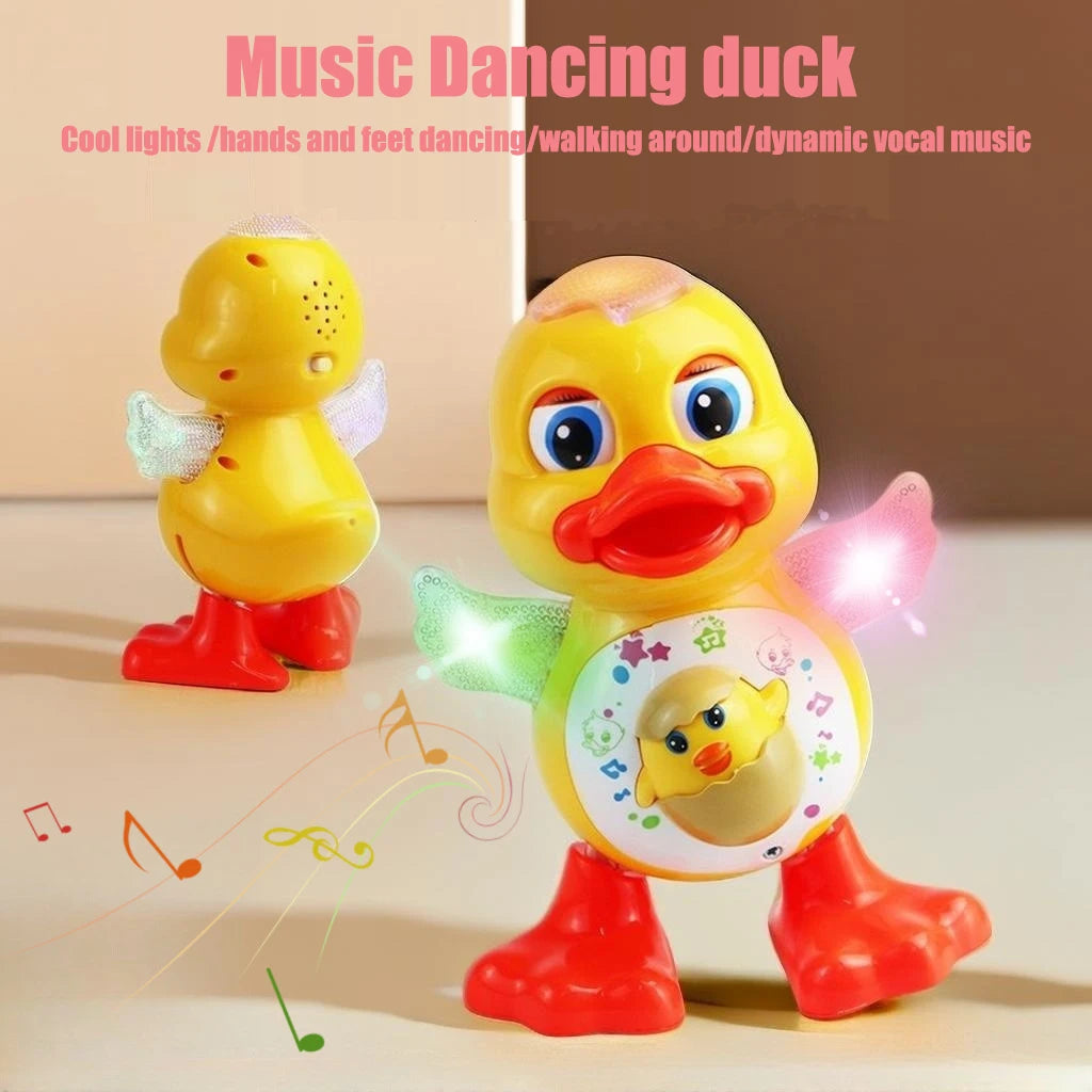 Electric Dancing Duck Funny Blink Eyes Flashing Light Shake The Body