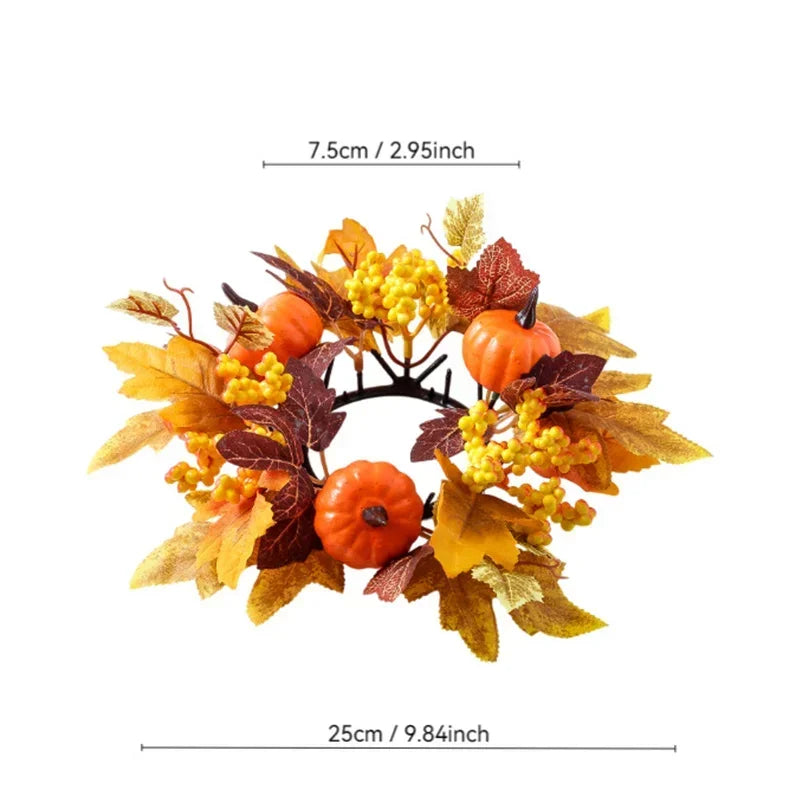 Pumpkin Berry Harvest Wreath Exquisite Workmanship Autumn Floral