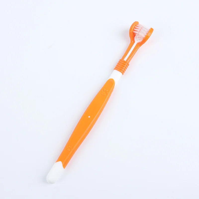 3-Sided Pet Toothbrush Dog Plastic Toothbrush Removing Bad Breath