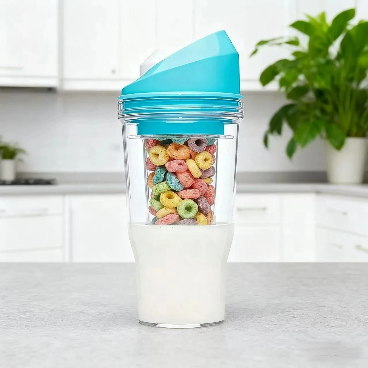 Creative Milk Tea Oatmeal Cup 2-in-1 Design, Portable Travel Cup, Convenient Water Bottle, Ideal Choice for Daily Use