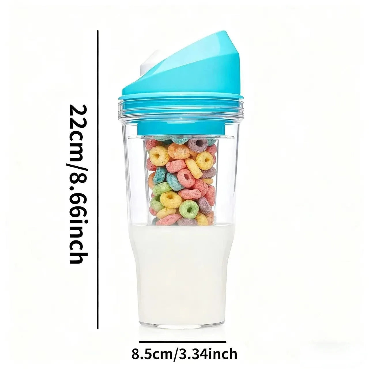Creative Milk Tea Oatmeal Cup 2-in-1 Design, Portable Travel Cup, Convenient Water Bottle, Ideal Choice for Daily Use