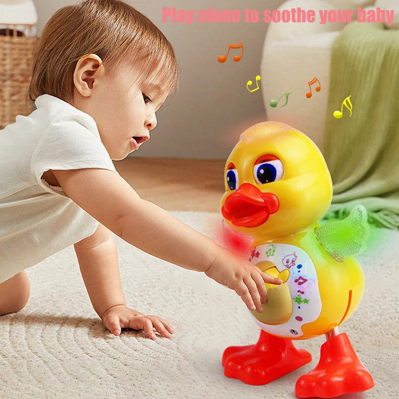 Electric Dancing Duck Funny Blink Eyes Flashing Light Shake The Body