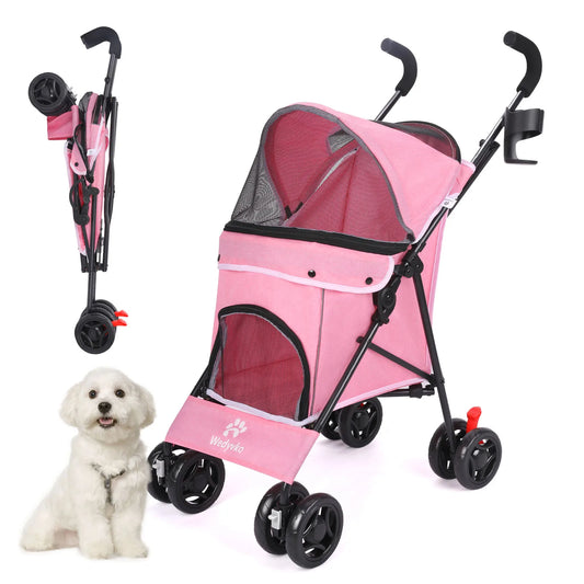 Pet Stroller Lightweight Folding Small and Medium-sized Outdoor Puppy Stroller