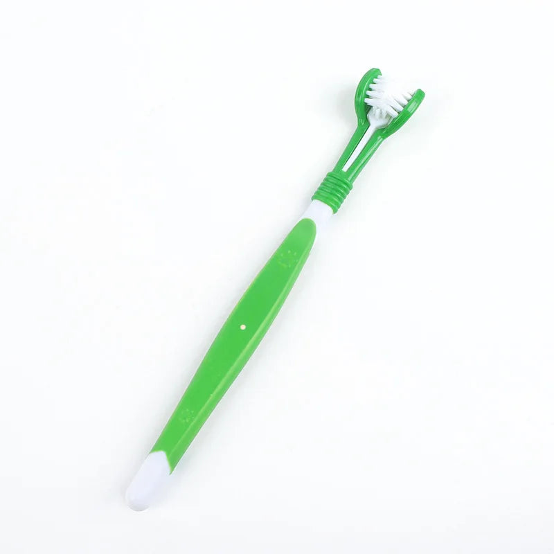 3-Sided Pet Toothbrush Dog Plastic Toothbrush Removing Bad Breath