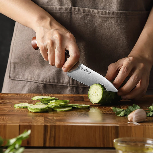 5.3 Inches Utility Knife 1.4116 steel Red Wood Handle Cook Tools