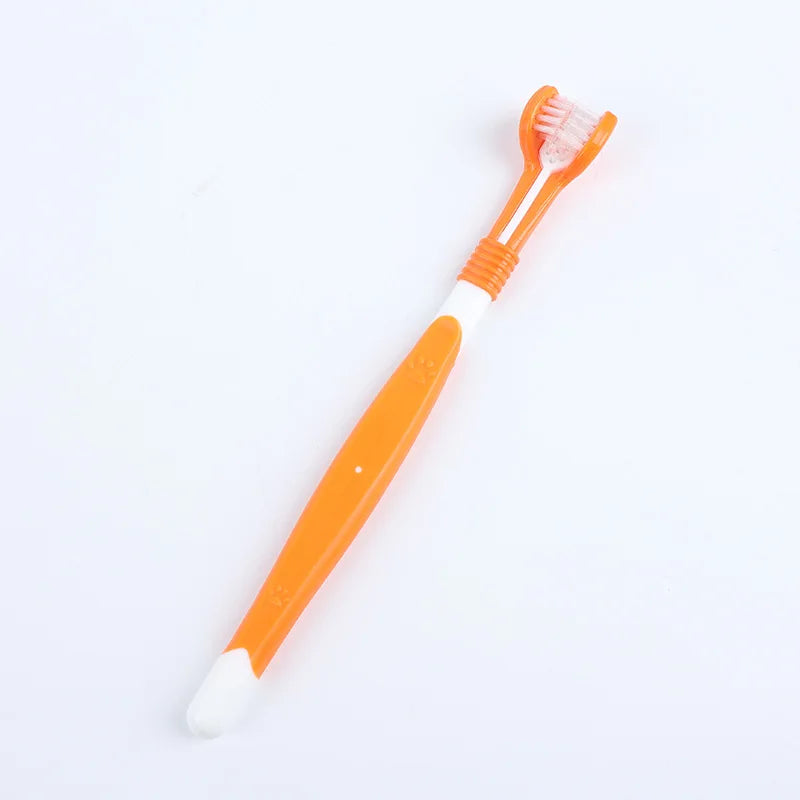 3-Sided Pet Toothbrush Dog Plastic Toothbrush Removing Bad Breath
